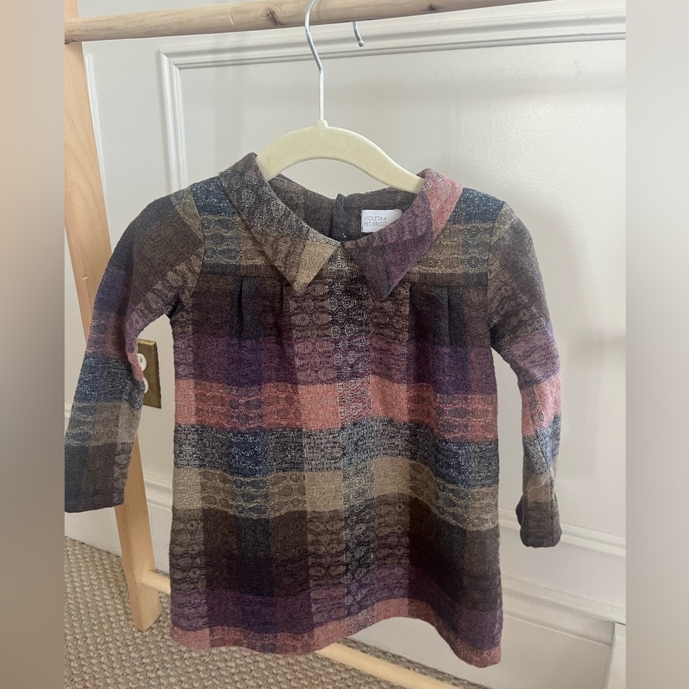 Spanish brand Violeta & Federico plaid dress
